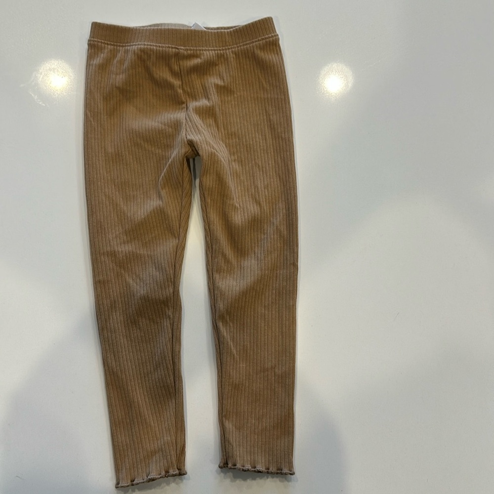Leggings, Brown, Ruffle bottoms